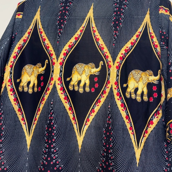 NWT The Elephant Pants Purple Gold Open Front Cardigan Boho Hippie Kimono S/M - Picture 6 of 10